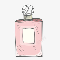 香水瓶粉红色香水唯美手绘矢量图高清图片
