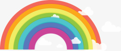 美丽彩虹美丽的贴纸彩虹桥矢量图高清图片