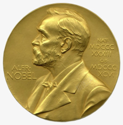 金色雕刻诺贝尔奖奖牌素材
