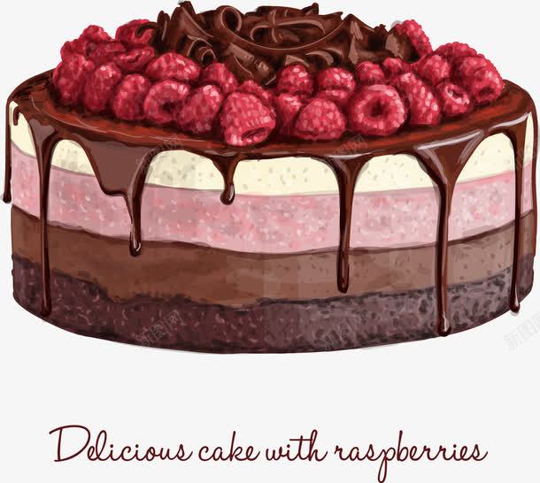 手绘蛋糕png免抠素材_88icon https://88icon.com 写实 多层蛋糕 巧克力蛋糕 手绘 树莓 甜品 生日蛋糕 精美蛋糕 蛋糕 蛋糕胚