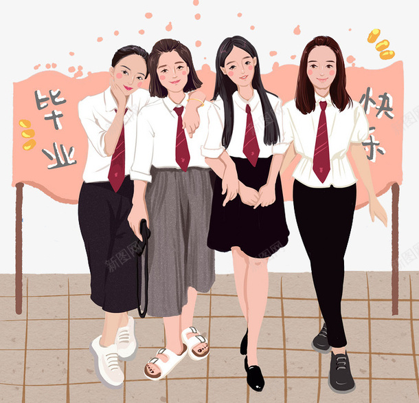 毕业元素png免抠素材_88icon https://88icon.com png素材 女生 学生 毕业快乐