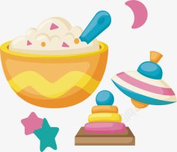 食品彩色玩具卡通可爱婴儿用品设素材
