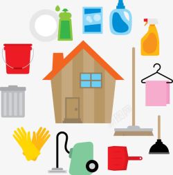 家政清洁工具素材