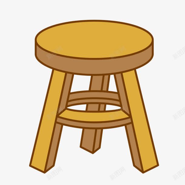 卡通手绘凳子png免抠素材_88icon https://88icon.com 凳子 卡通 圆形 坐位 坐席 座位 座椅 手绘 棕色 椅子