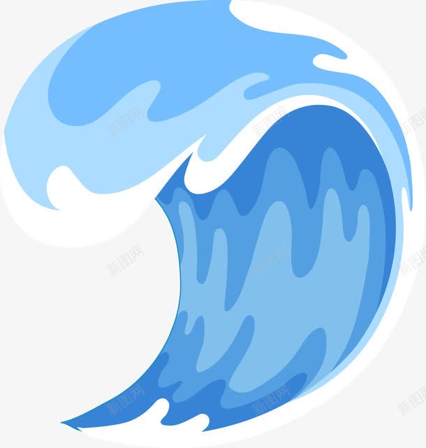 手绘卡通浪花效果png免抠素材_88icon https://88icon.com 卡通 效果 浪花