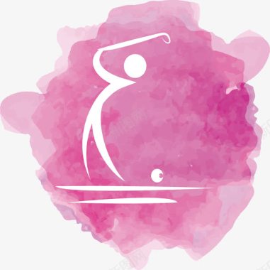 运动logo水彩高尔夫logo图标图标