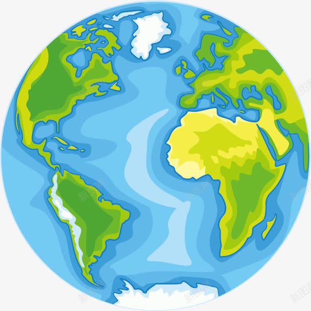 地球png免抠素材_88icon https://88icon.com 五彩地球 卡通 卡通背景 地球 封面 平面设计 彩色手绘 环保
