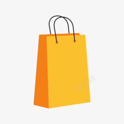 黄色购物袋黄色购物袋卡通图高清图片