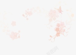 粉色花纹矢量图浅色花背景图高清图片