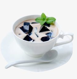 奶茶点单卡仙草红豆奶茶高清图片