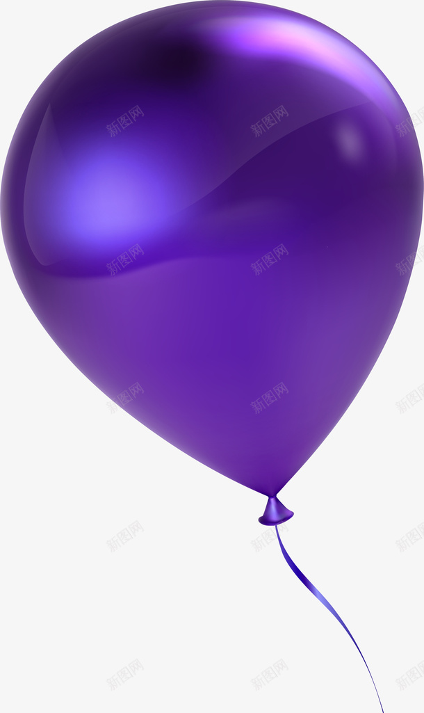 紫色简约气球装饰图案png免抠素材_88icon https://88icon.com 免抠PNG 气球 简约 紫色 装饰图案