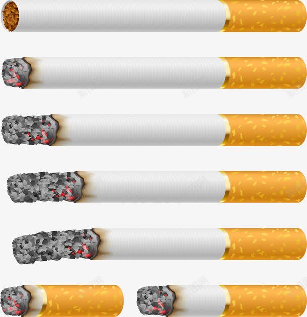 燃烧的烟卷png免抠素材_88icon https://88icon.com 卡通香烟 烟 烟卷 燃烧的烟 矢量香烟 香烟