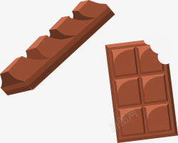 食物板创意卡通巧克力块矢量图高清图片