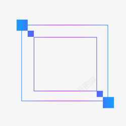 简单几何渐变边框样式素材