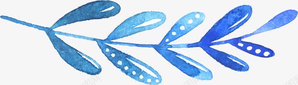 蓝色水彩叶子png免抠素材_88icon https://88icon.com 手绘树叶 水墨叶子 水彩树叶 海报树叶装饰元素 素描叶子元素