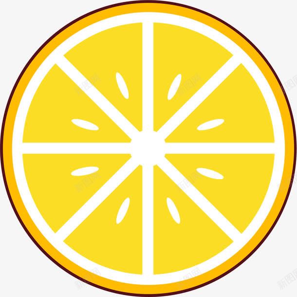 黄色扁平化柠檬食物元素png免抠素材_88icon https://88icon.com 三角形 几何 创意 圆形 扁平化 水果 种子 美食 黄色