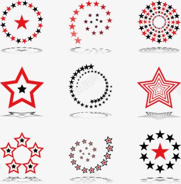 星星漂浮物五角星logo图标图标