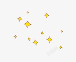 菱形星星手绘星星高清图片
