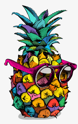 炫酷夏季水果菠萝海报素材