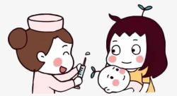 接种疫苗宝宝预防接种卡通插图高清图片