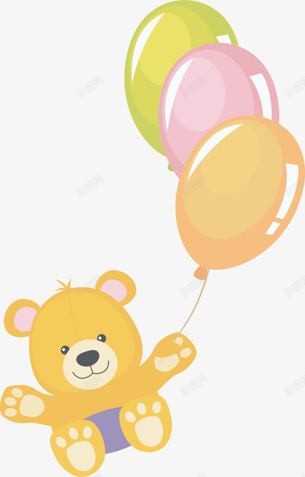 儿童节牵着气球的小熊玩偶png免抠素材_88icon https://88icon.com 一串气球 儿童节 多彩气球 小熊玩偶 牵着气球 童趣