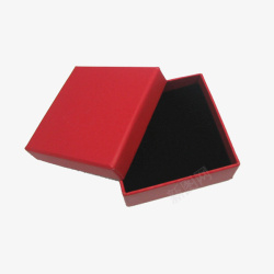 红色简约风格打开的天地礼盒盖子素材
