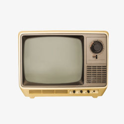 卡其色年代已久的电视机古代器物素材