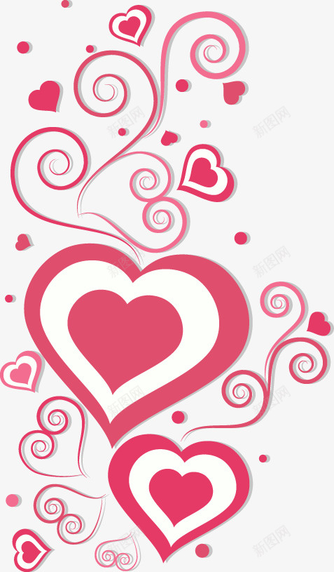 七夕节爱心底纹png免抠素材_88icon https://88icon.com 爱心 礼品 礼物 粉色 藤蔓底纹