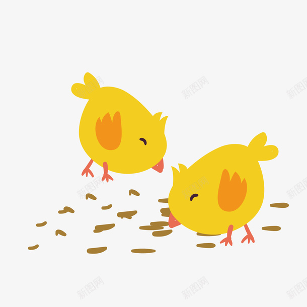 正在捕食的小鸡矢量图ai免抠素材_88icon https://88icon.com 动物 动物设计 卡通设计 小鸡 小鸡啄米 平面设计 手绘小鸡 矢量图
