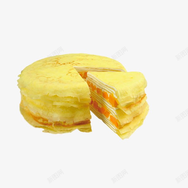 芒果千层蛋糕png免抠素材_88icon https://88icon.com 创意蛋糕 甜品 美食 蛋糕 蛋糕胚