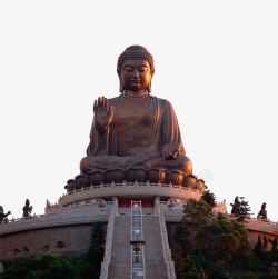 香港大浪湾景区著名大屿山佛像高清图片