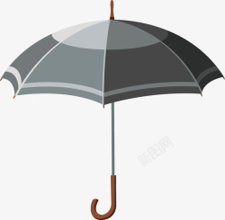 彩色雨伞手绘黑色雨伞高清图片