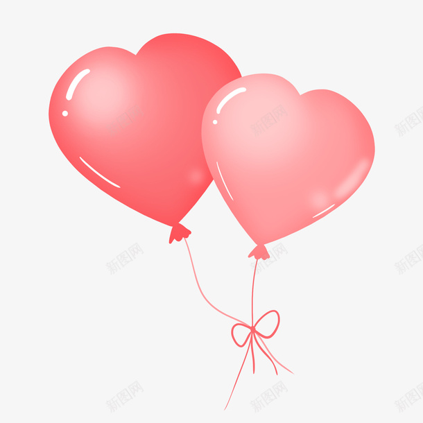 儿童节粉红色心形气球png免抠素材_88icon https://88icon.com 心形 气球 爱心 粉红色