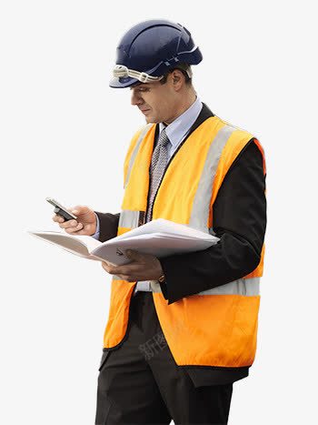 拿图纸的工程师png免抠素材_88icon https://88icon.com 必须戴安全帽 戴安全帽的人 看手机的工程师 穿工作服的人 维修工衣服