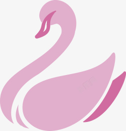 社交媒体的标志粉红色天鹅矢量图高清图片