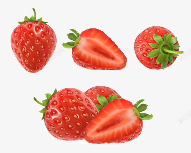 草莓矢量图ai免抠素材_88icon https://88icon.com 水果 生活百科 矢量图 美食 草莓 草莓横切面 食品 食物 餐饮美食