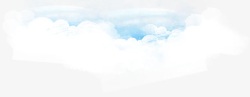 水彩白云手绘水彩蓝天白云背景高清图片
