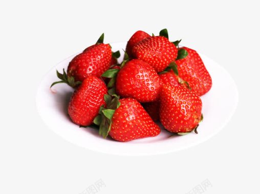 一碟草莓采摘图标图标