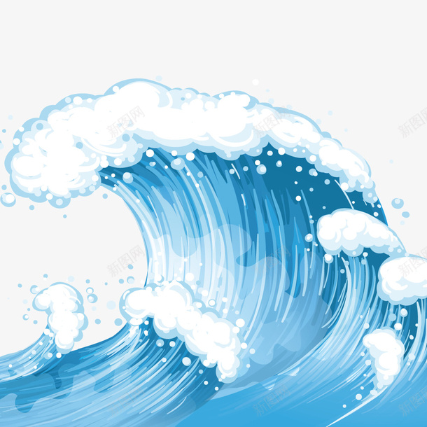 美丽的海浪手绘图png免抠素材_88icon https://88icon.com 卡通 抽象海浪素材 水浪 水花 泛起 海水 海浪 海浪动画 简图 美丽的 翻腾的海浪