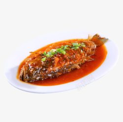 肉菜饺子产品实物红烧鲫鱼高清图片