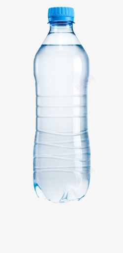 透明解渴蓝色塑料瓶饮用水实物素材