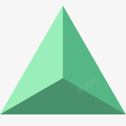 立方体三角形绿色金字塔矢量图图标高清图片