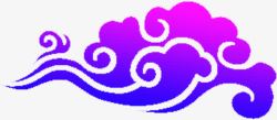 紫色祥云中国风素材