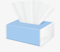 蓝色塑料包装的抽纸巾卡通素材
