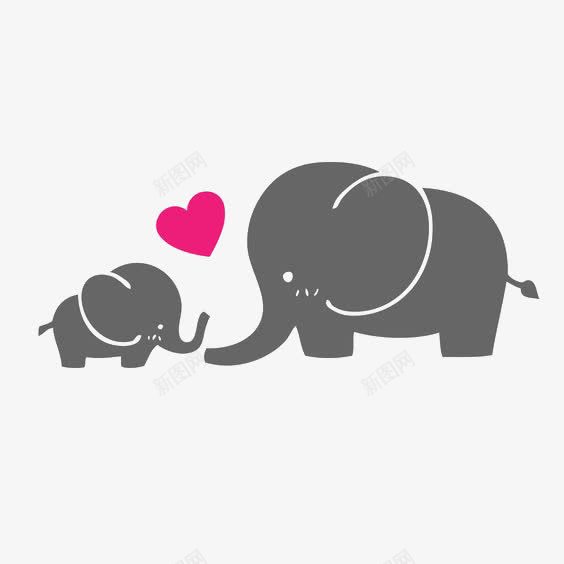 亲子小象png免抠素材_88icon https://88icon.com 亲子 动物 卡通小象 简笔画