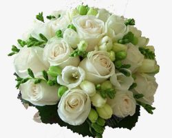 白玫瑰婚礼花束素材