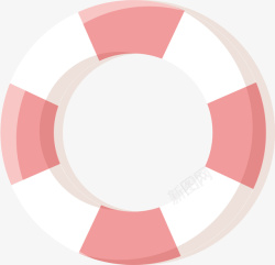 潜水员粉红色的救生圈矢量图高清图片