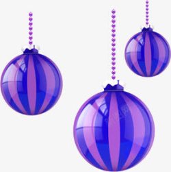 蓝紫条纹气球素材