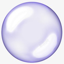 梦幻泡泡紫色透明气泡效果元素高清图片