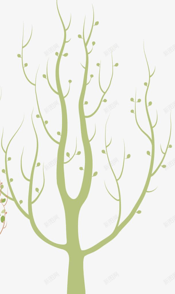 小清新树藤背景png免抠素材_88icon https://88icon.com 小清新 抽象树 枯树藤 树藤 田园 童真 绿色 背景墙 韩式